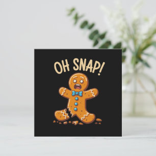 Lebkuchenmann Oh Snap Weihnachtsplätzchen Backen Feiertagskarte