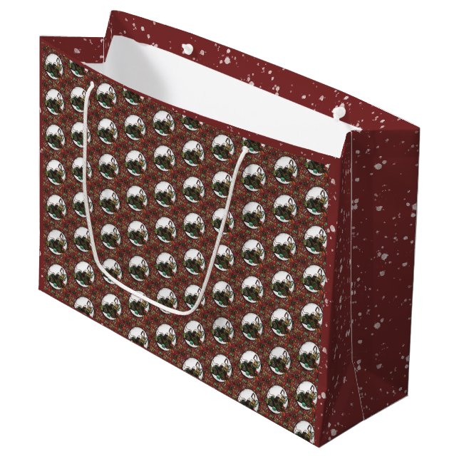 Lebkuchenmann-Pfefferminz Große Geschenktüte (Vorderseite Schrägansicht)