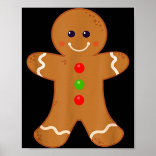 Lebkuchenmann-Shirt Weihnachten Kekse Backen Holi Poster