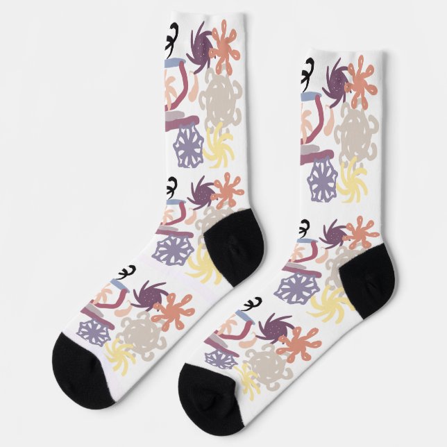 Lebkuchenmann und Kaffee  Socken (Linkes Detail)