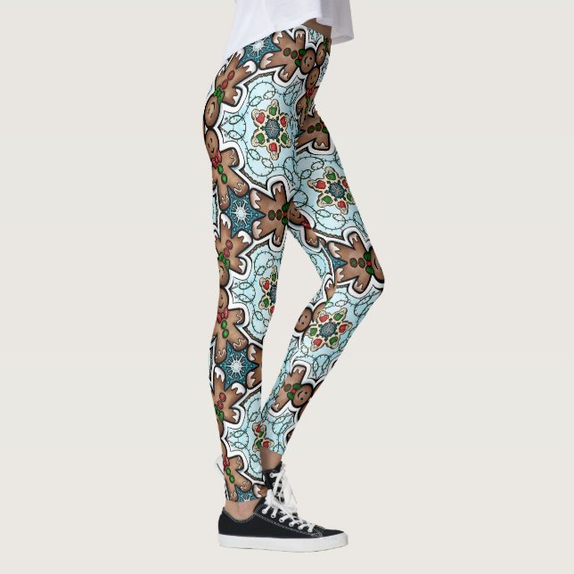 Lebkuchenmann-Weihnachtsfeier-Leggings Leggings (Rechts)