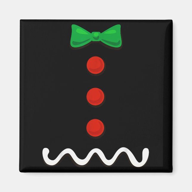 Lebkuchenmann-Weihnachtskostüm  Magnet (Vorne)