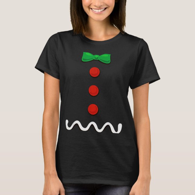 Lebkuchenmann-Weihnachtskostüm  T-Shirt (Vorderseite)