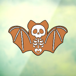 Lebkuchenskelett Fledermaus Fensteraufkleber