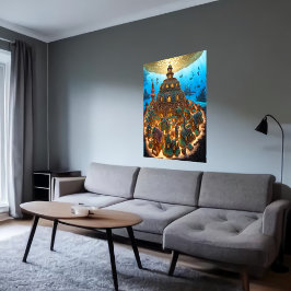 Lebkuchenstadt unter dem Meer | Art der AI Poster