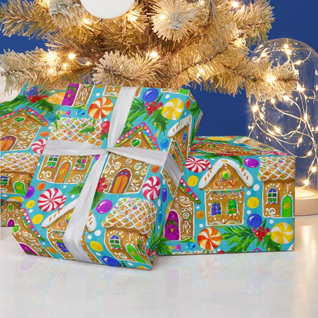 Lebkuchenwein Weihnachtsmuster Geschenkpapier (Feiertage)