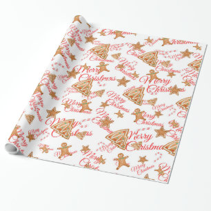 Lebkuchenwein Weihnachtsmuster Geschenkpapier