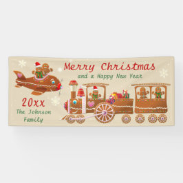 Lebkuchenweizenzug und Cartoon Banner