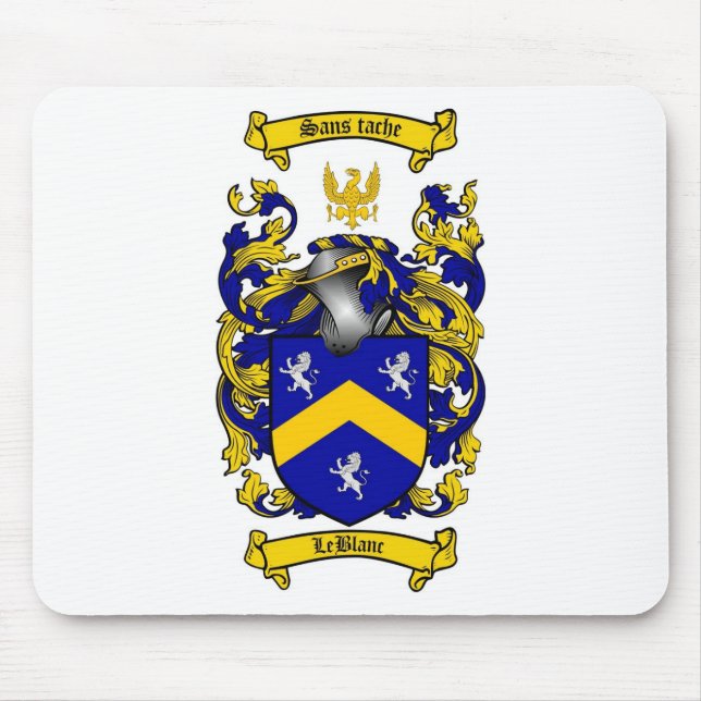 LEBLANC FAMILIENWAPPEN - LEBLANC WAPPEN MOUSEPAD (Vorne)
