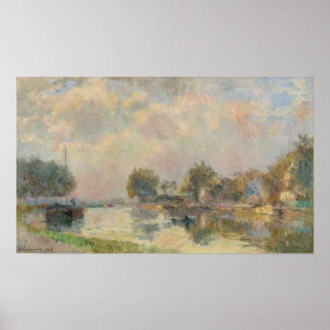 Lebourg - Am Ufer des Flusses 1909 Poster (Vorne)