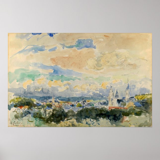 Lebourg - Dorfbild 1915 Poster (Vorne)