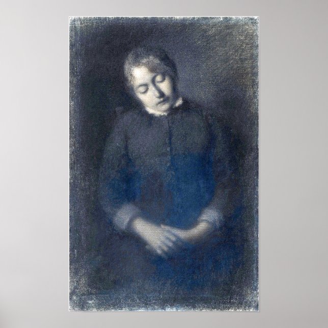 Lebourg - Porträt der Ehefrau Asleep Poster (Vorne)