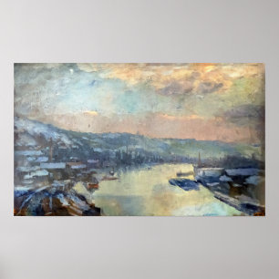 Lebourg - Seine in Rouen in Winters Poster