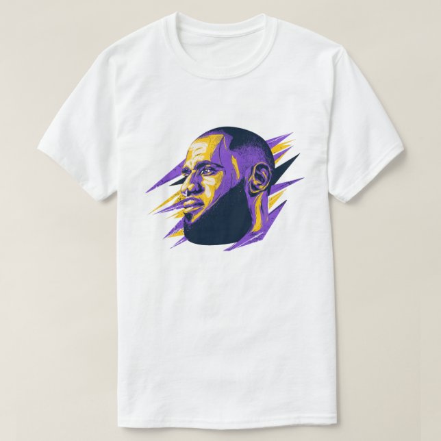 LeBron James Stylized Portrait Illustration T-Shirt (Design vorne)