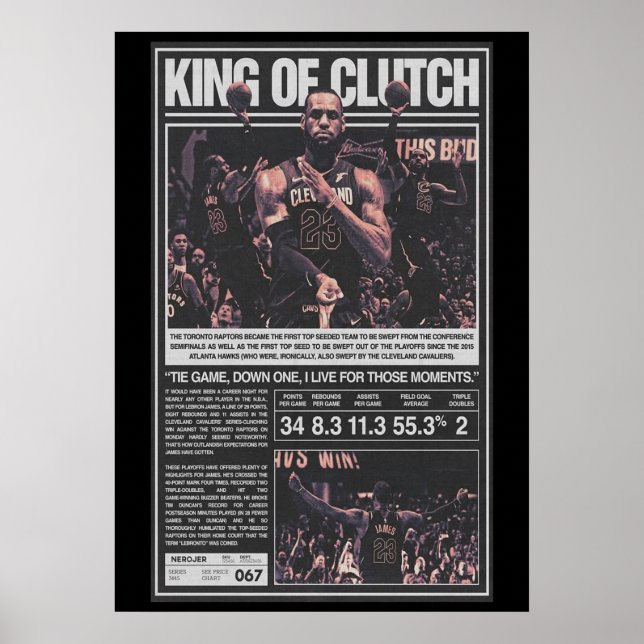lebronfarbene Spiele, nba, Basketball, king james, Poster (Vorne)