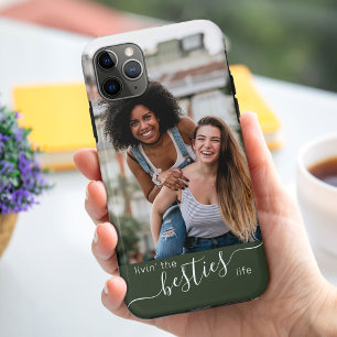 Lebt das Besties-Leben Zitat Grüne Freunde Foto Case-Mate iPhone Hülle