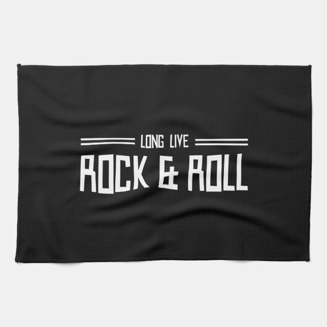 Lebt lang Rock u. rollt Handtuch (Horizontal)