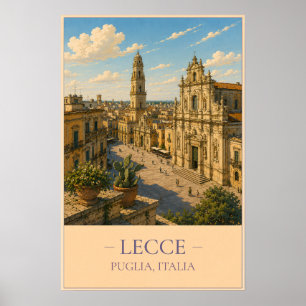 Lecce, Italien – Vintage-Reiseposter Poster