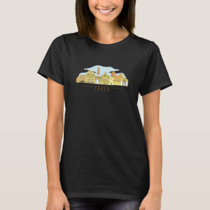 Lecce Italy Europe City Skyline Silhouette Kontur T-Shirt