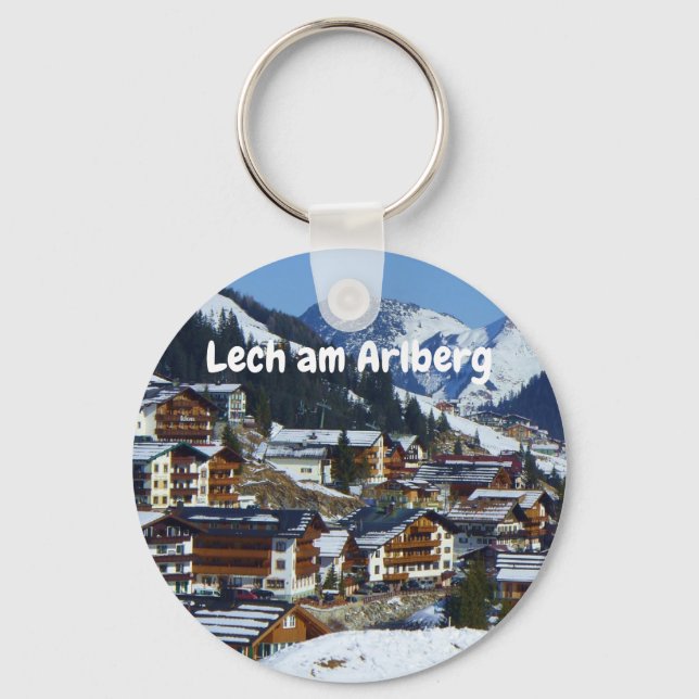 Lech am Arlberg in Österreich Souvenir Schlüsselanhänger (Vorderseite)