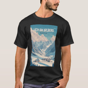 Lech am Arlberg Österreich Illustration Travel Art T-Shirt