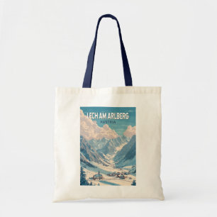 Lech am Arlberg Österreich Illustration Travel Art Tragetasche