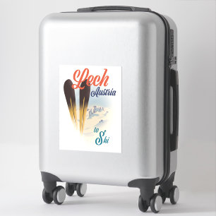 Lech Österreich Ski-Plakat Aufkleber