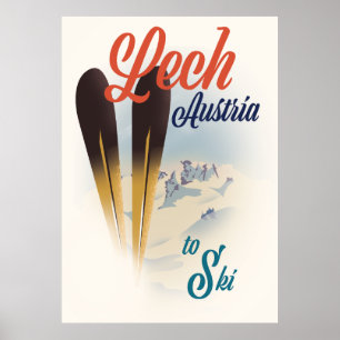 Lech Österreich Ski-Plakat Poster