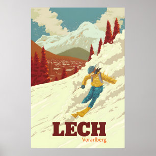 Lech Skigebiet Reiseplakat Poster