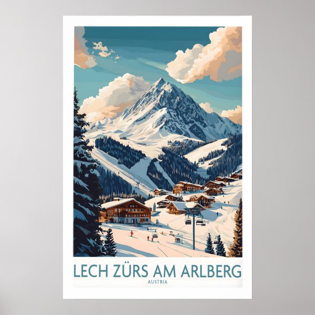 Lech Zürs am Arlberg Ski Plakat 1 (Vorne)