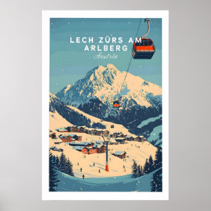 Lech Zürs am Arlberg Ski-Wandkunst-Druck 1 Poster