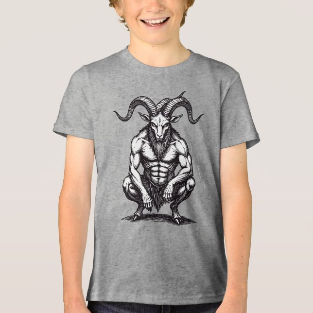 Lechies - Ein Wald-Dämon aus der Folklore Tri-Blend Shirt (Vorderseite)