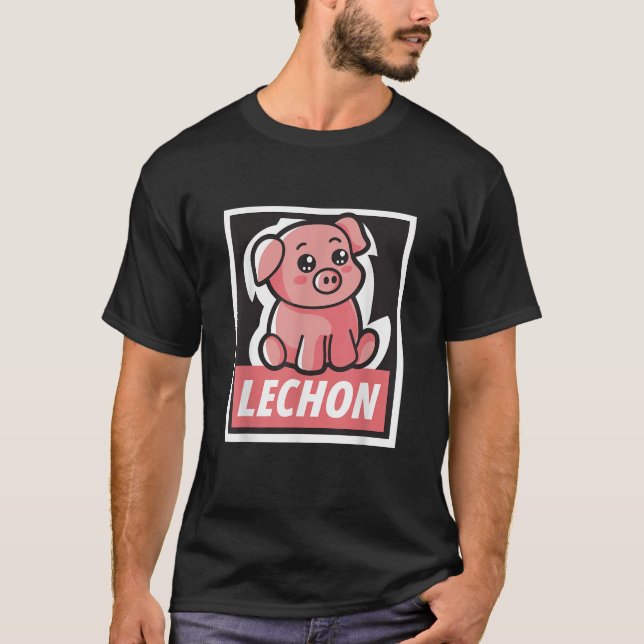 Lechon Philippines Funny Filipino Food Pork Kawaii T-Shirt (Vorderseite)