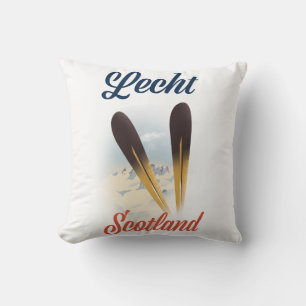 Lecht Scotland Ski Plakat Reise Kunst Kissen