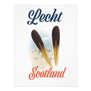 Lecht Scotland Ski Poster Art