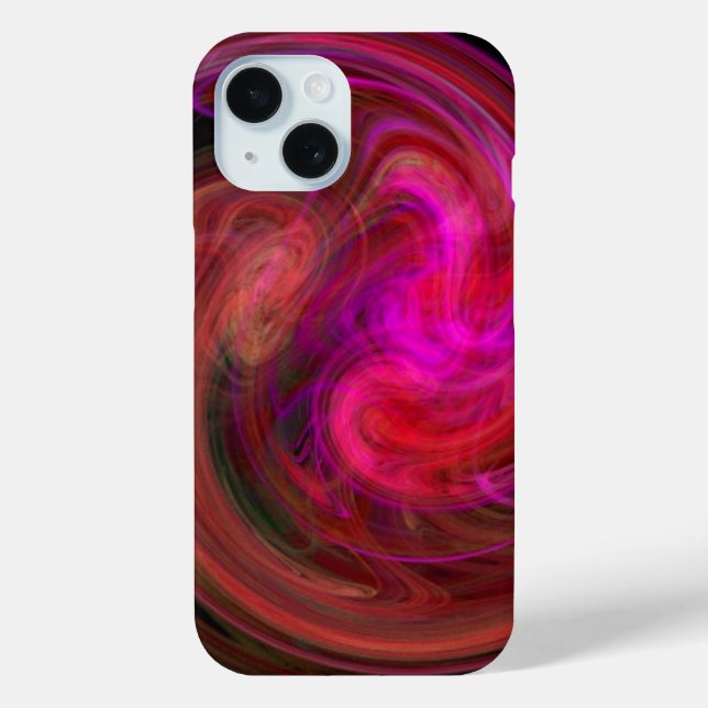 LECHTVORTEX Rosa Fuchsienrot Abstrakte Fraktale Case-Mate iPhone Hülle (Rückseite)