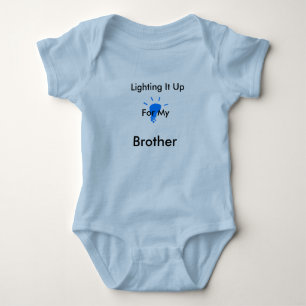 Leck es auf blau (Bruder) Creep Baby Strampler