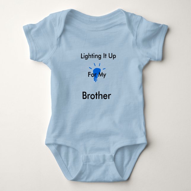 Leck es auf blau (Bruder) Creep Baby Strampler (Vorderseite)