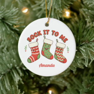 Leck mich am Arsch Lustiger Weihnachts-Schmuck-Ges Keramik Ornament