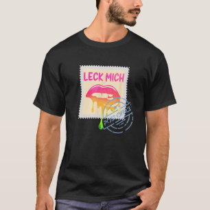 Leck mich Briefmarke Post Lips Sarcastic T-Shirt
