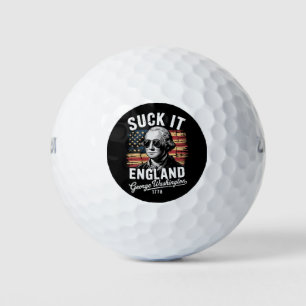 Leck Mich England 4. Juli George Washington 1776 Golfball