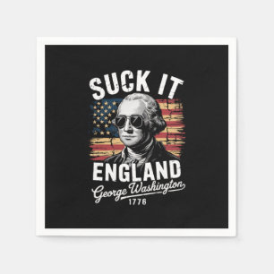 Leck Mich England 4. Juli George Washington 1776 Serviette