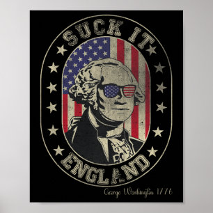 Leck Mich England George Washington 1776 Usa Lusti Poster
