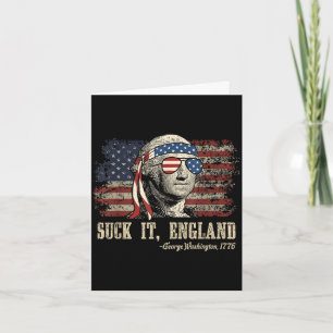 Leck mich England lustig 4. Juli George Washington Karte