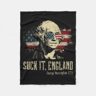 Leck Mich England Lustig George Washington 1776 US Fleecedecke