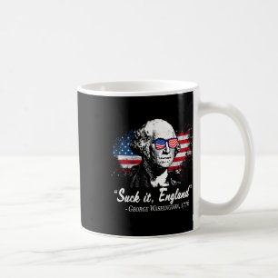 Leck-mich England Lustiger 4. Juli George Washingt Kaffeetasse