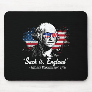 Leck-mich England Lustiger 4. Juli George Washingt Mousepad