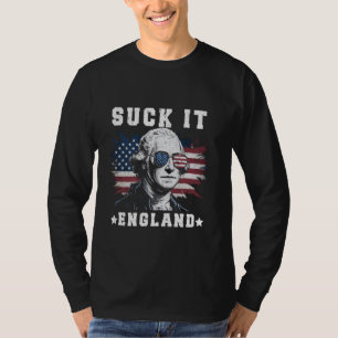 Leck Mich England Lustiger 4. Juli George Washingt T-Shirt