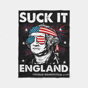 Leck-mich England Lustiges 4. Juli-Shirt George-wa Fleecedecke
