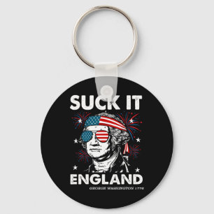 Leck-mich England Lustiges 4. Juli-Shirt George-wa Schlüsselanhänger